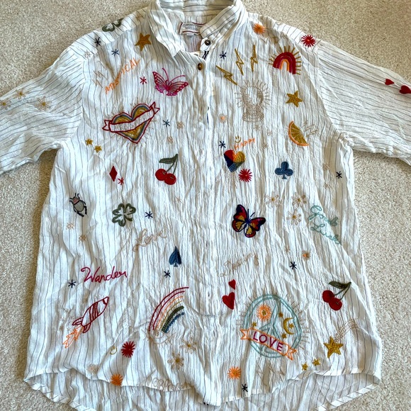 Johnny Was Tops - Johnny Was Odine Shirt size M